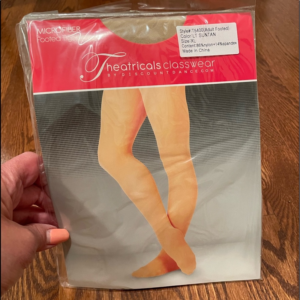 Theatricals Classwear Microfiber footed tight. Size XL